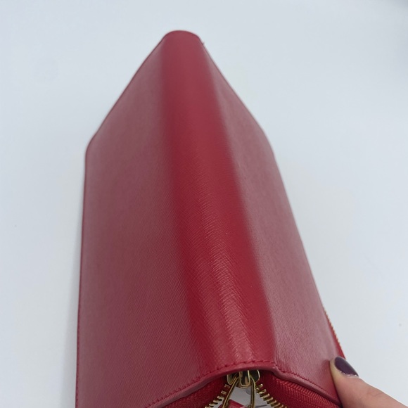 Neiman Marcus Red Zipper Wallet NWT - Picture 5 of 11